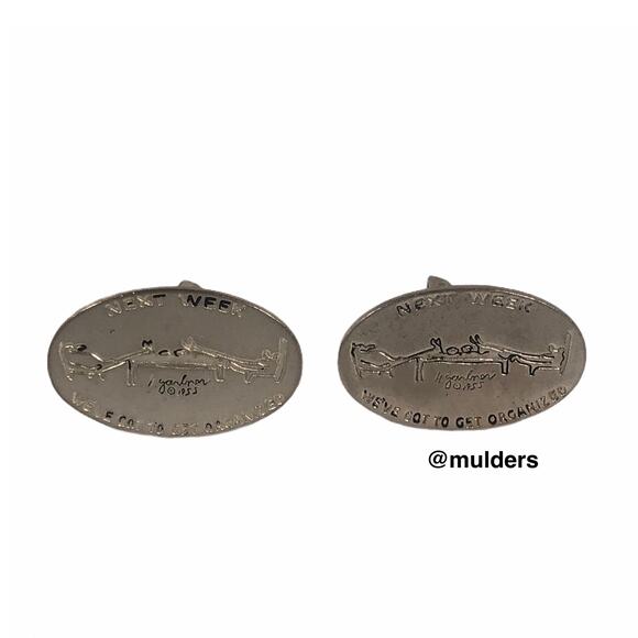 Vintage 1950s We've Got To Get Organized Cuff Links Cufflinks Herb Gardner